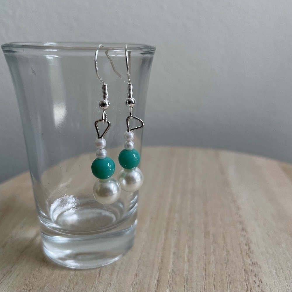 Sophie Teal Beaded Earrings